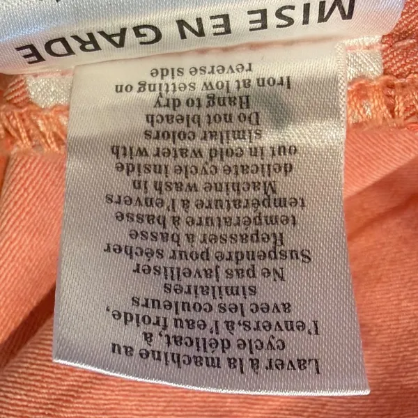 Marie Claire Jeans Women XL Coral Pink Acid Wash‎ Embroidered Denim Jacket - Image 8