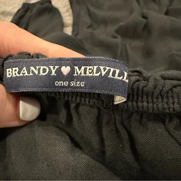 Brandy Melville Gabriella Off The Shoulder Romper Shorts - Image 5