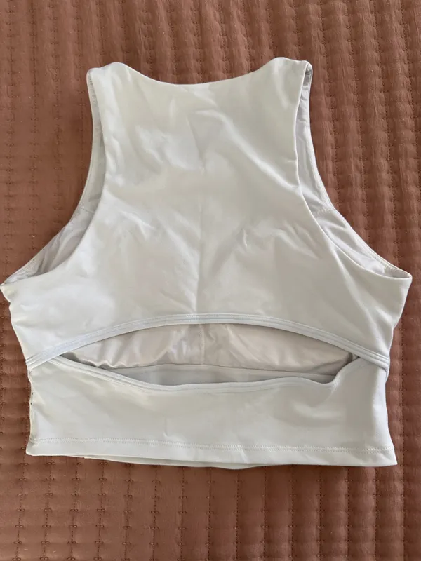 Amazon White Sports Bra Tank - Image 4