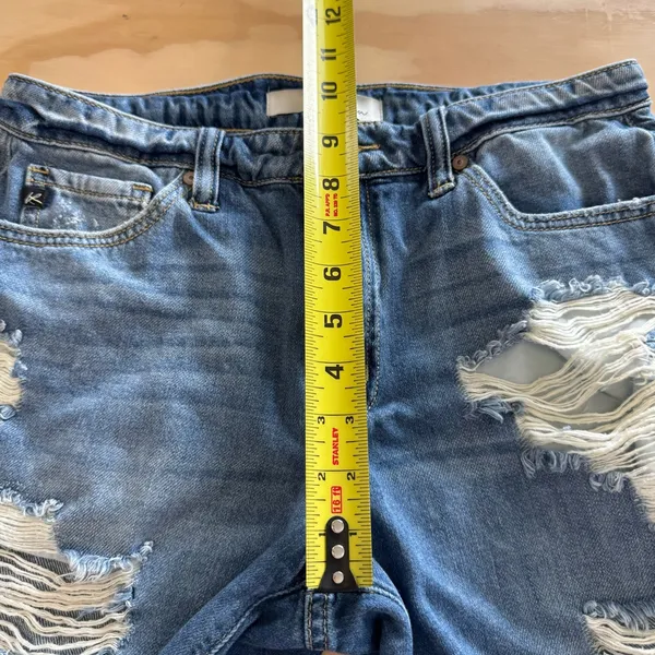 KanCan LA Distressed Rolled Up Mini Denim Jean‎ Shorts Medium KC8407YT - Image 9