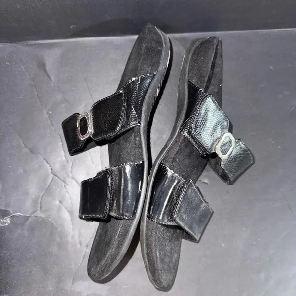 Vionic Orthaheel Camila Orthotic Comfort Black‎ Slip On Slides Sandals US Size 9 - Image 10