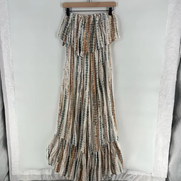 Free People Summer Vibes Tie‎ Dye Flounce Overlay Tube Jumpsuit - Image 3