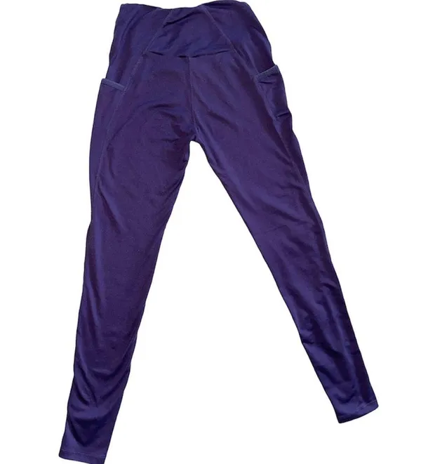 Gymshark purple leggings with side pockets - Image 2