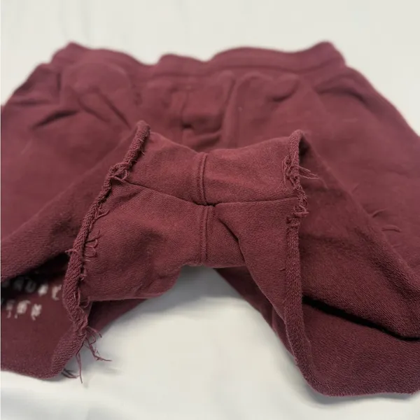 YoungLA Women's Maroon Reversed Terry Shorts: Size Medium Red - Image 8
