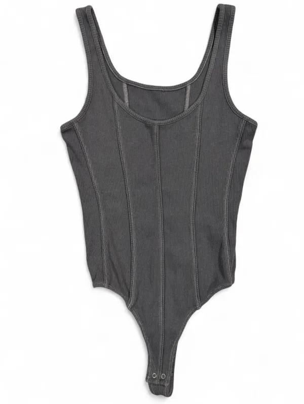 Agolde Elna Bodysuit in Gravity Small - Image 4