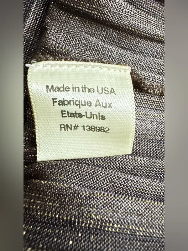 Dress the Population TUBE Metallic Brown Pleated Maxi Dress Wide Belt Sz M C-27 - Image 10