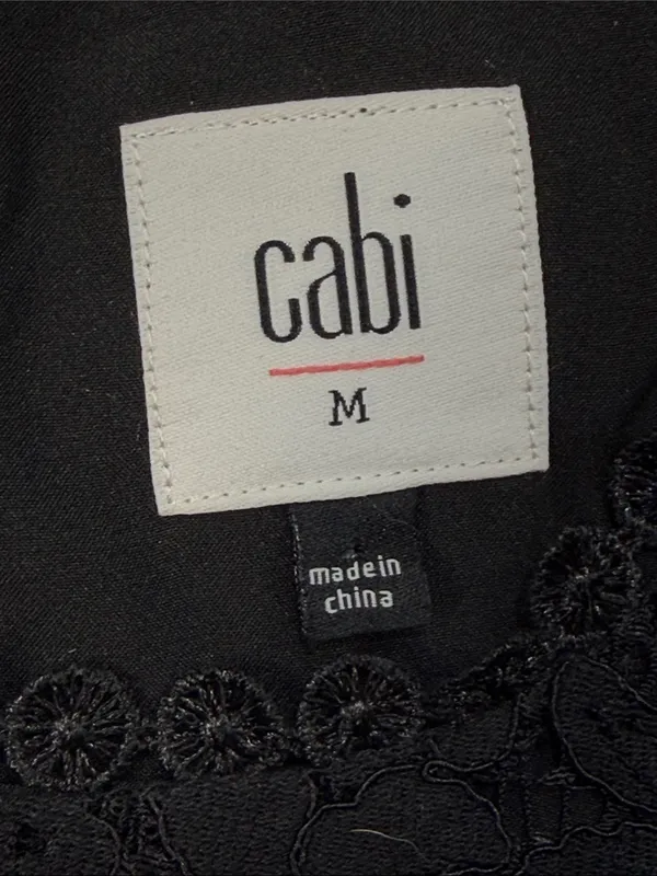 Cabi Display Black Floral Lace Sleeveless Tank Top Style 3605 Medium - Image 8