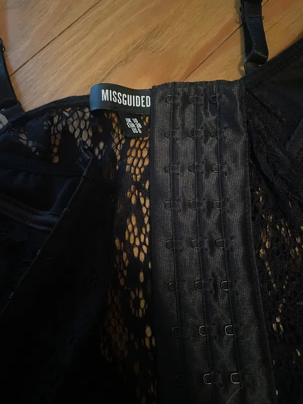 Misguided Black Lace Corset - Image 2
