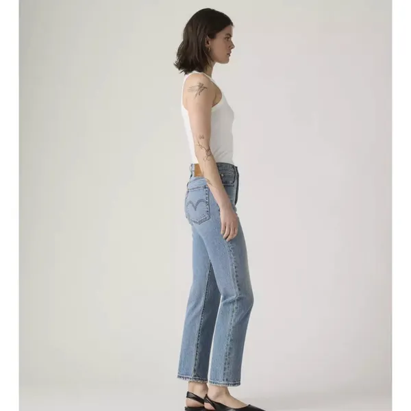 Levi's 28x28 Premium Wedgie Straight Ankle Women's Jeans Invest Access Med Wash - Image 4