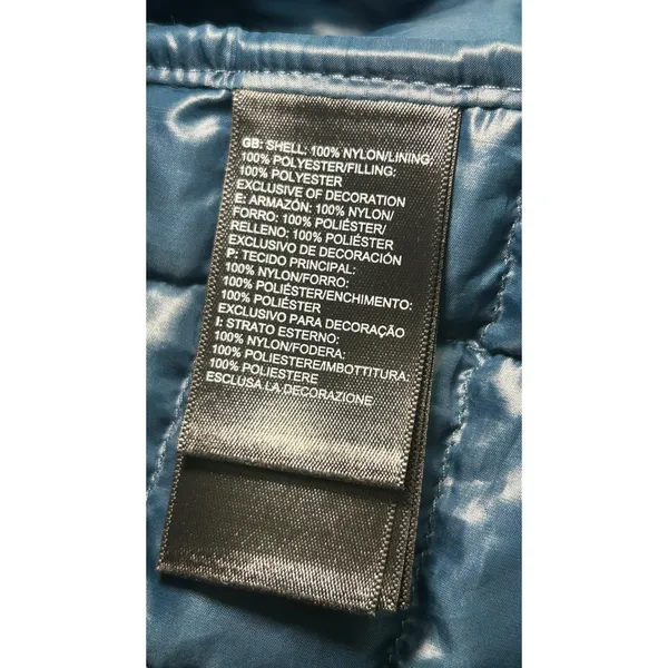 The North Face ThermoBall Eco Vest Womens M Blue Black Puffer‎ Full Zip NF0A5GLD - Image 3