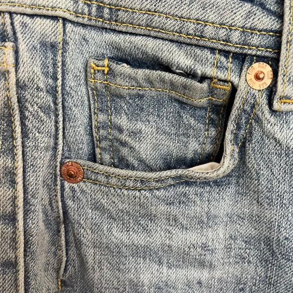 BDG Urban Outfitters Light Wash High Rise Straight Leg Jeans 27W Blue‎ Denim - Image 3