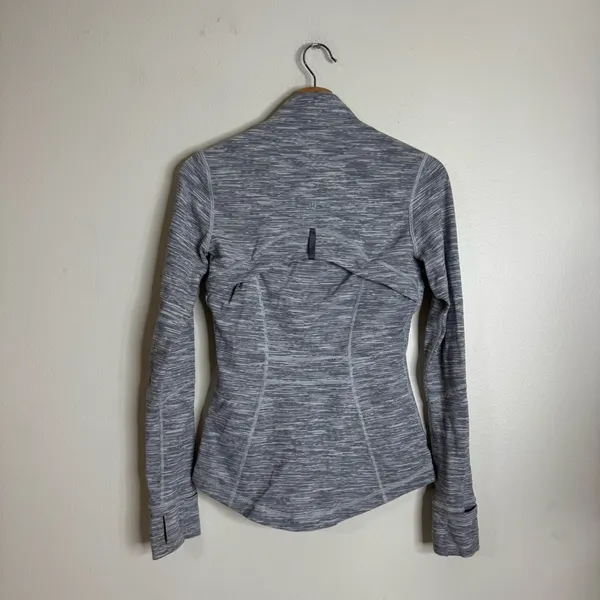 Lululemon ladies athletic wear Gray Full-Zip define Jacket SZ 4 gym working‎ out - Image 9