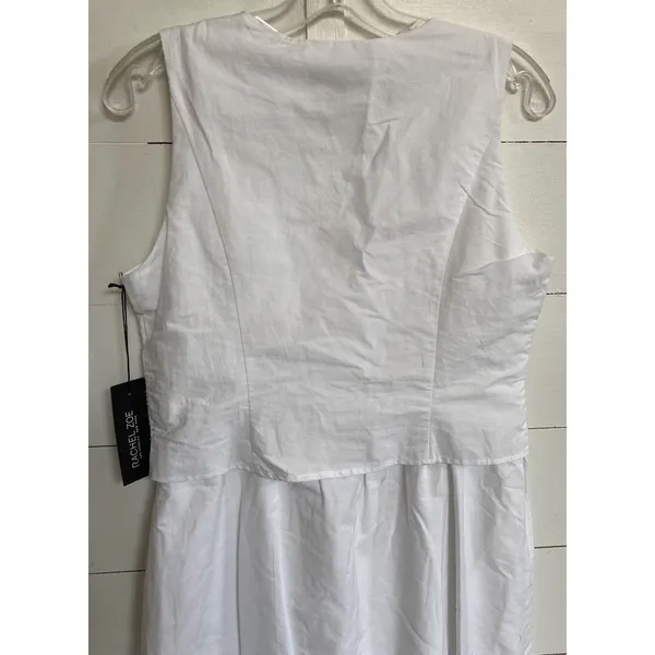 Rachel‎ Zoe White Crochet Lace Midi Dress Sleeveless NWT Small Boho Cottagecore - Image 4
