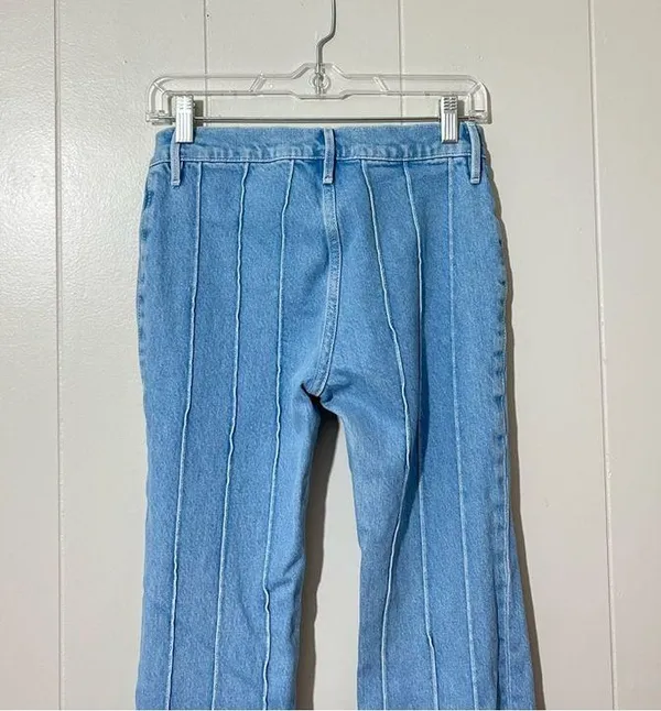 Frame Jeans Vanderbilt Women's Light Blue Low Rise Flare Size 25 - Image 6