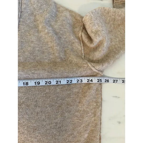 Aerie Womens Oversized V-Neck Pullover Sweater Oatmeal Beige Marled XS 6WDLFx25‎ - Image 8