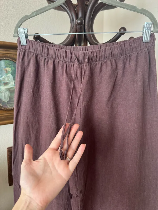 Aritzia Wilfred Brown Lodge Linen Pants - Image 2