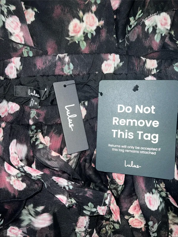 Lulu’s Carion Black Floral Ruffled Maxi Skirt - Image 10