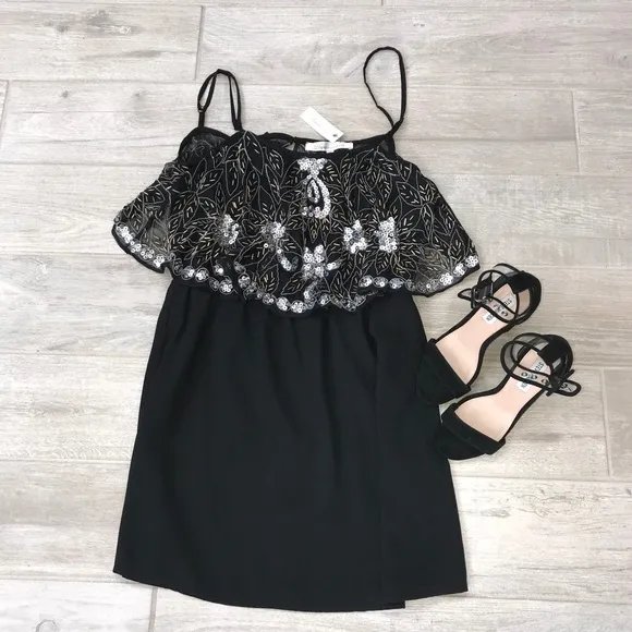 Lovers + Friends Sequin‎ Sunkissed Dress in Black - Image 2