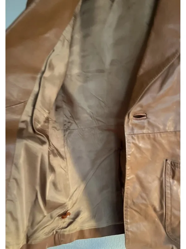 Vintage Blazer Women’s Sz 40 genuine Lined leather jacket made in Uruguay - Image 11