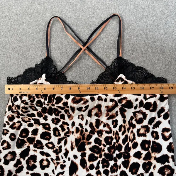 Soma Leopard Print Camisole Lounge Top Women's XL Criss Cross Double Strap - Image 5