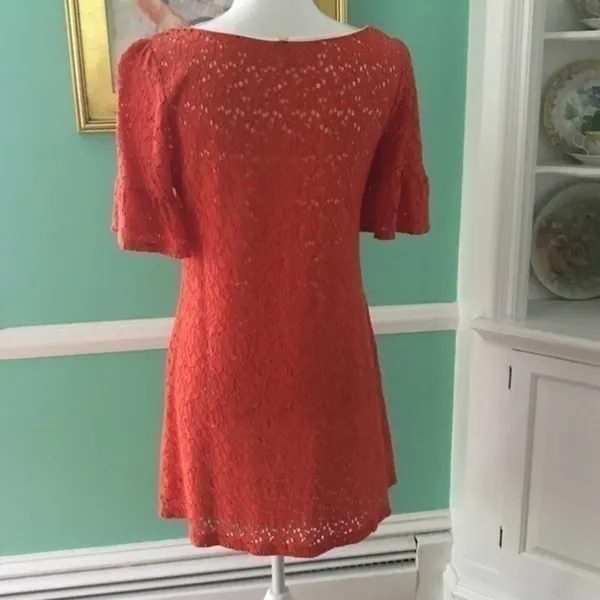 Love In Orange Lace Dress Size‎ Small - Image 3