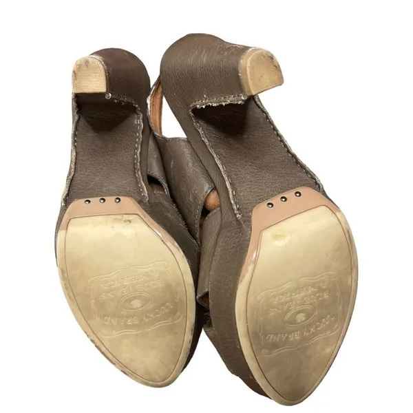 Lucky Brand Peggy Leather Platform Slingback High‎ Heel Shoes Size 8.5 90's Y2K - Image 4