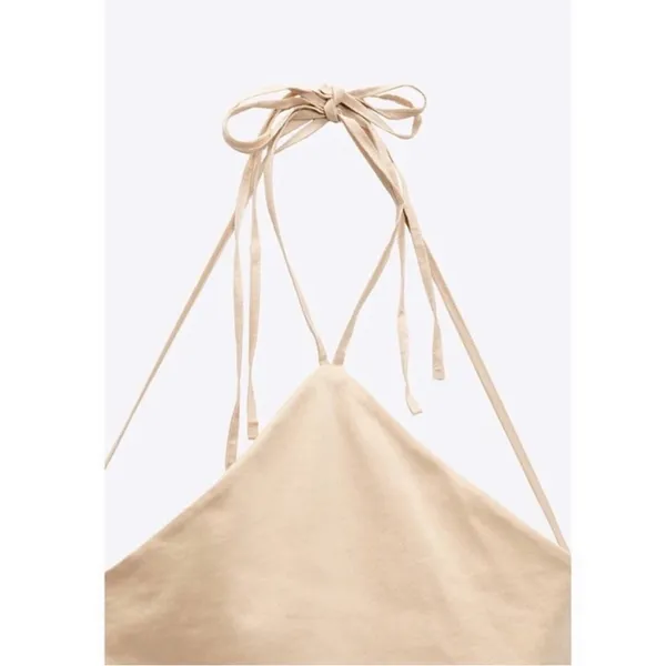 🐚‎ ZARA TAN BACK TIE JUMPSUIT! - Image 4