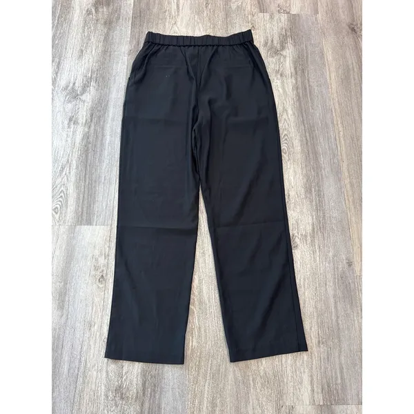 Lulus Black Pleated High Waisted Straight Leg Trousers Pants Size Medium NEW - Image 4