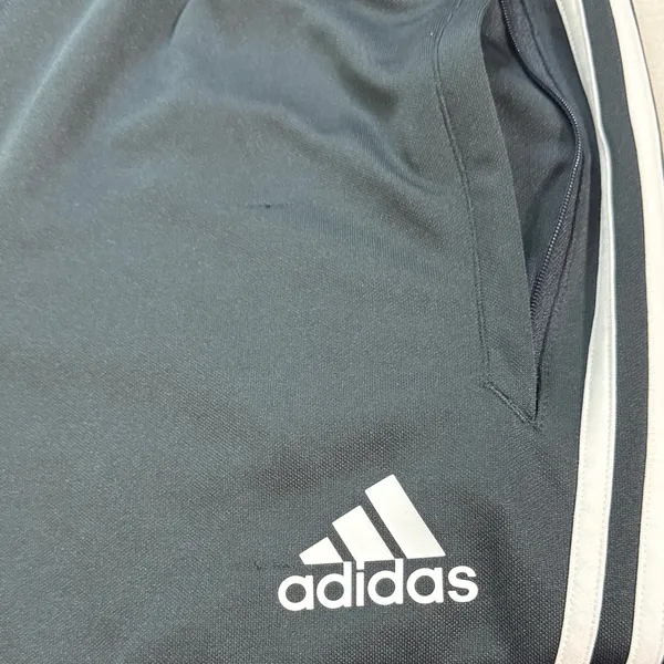 Adidas Black Joggers with White Stripes - Image 9