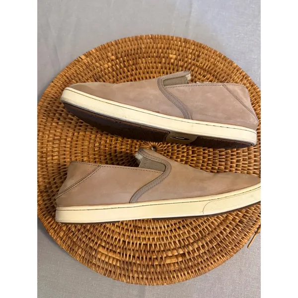 Olukai Pehuea Heu Tan‎ Leather Shearling Lined Slip On Shoes 20391-TGTG Womens 9 - Image 8