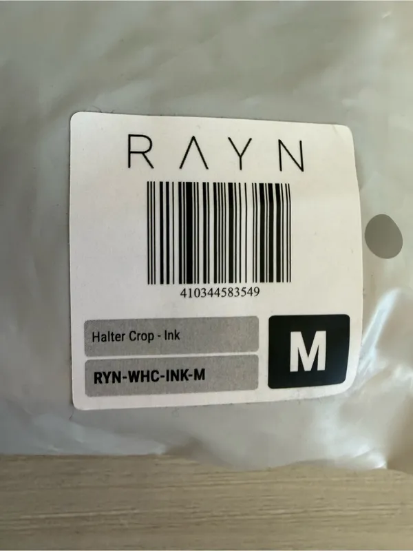 RAYN Halter Crop Top Black Medium NWT - Image 7