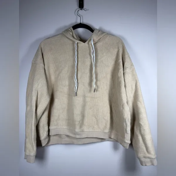 Aerie Sandy Ribbed Cropped Hoodie - Image 4