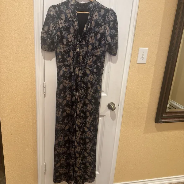 Astr The Label Floral Mock Neck Maxi Dress Sz L - Image 7