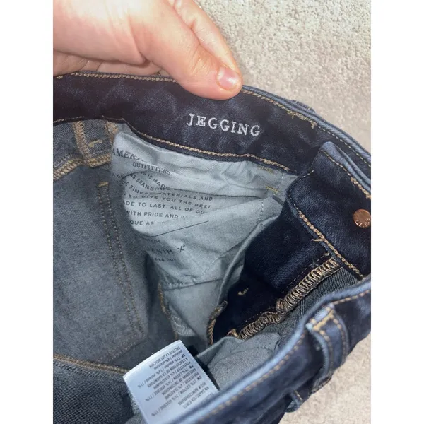 American‎ Eagle Outfitters Jeggings Size 6 Long Women's Stretch Blue Jeans - Image 5