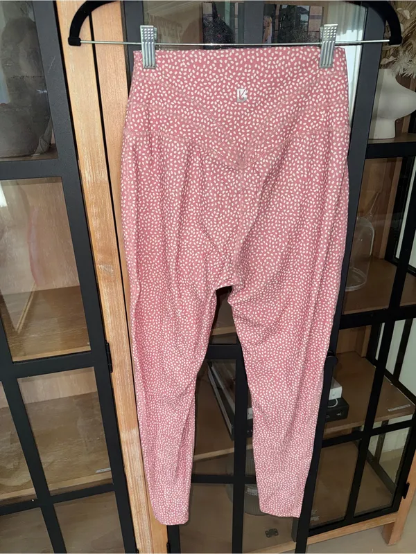 Buffbunny Legacy leggings high waisted rise mauve bossy print dots workout - Image 5