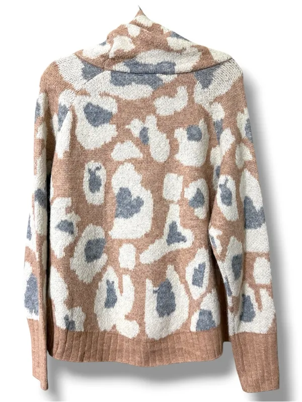 Entro women’s large pullover turtleneck leopard print sweater long sleeve new - Image 3