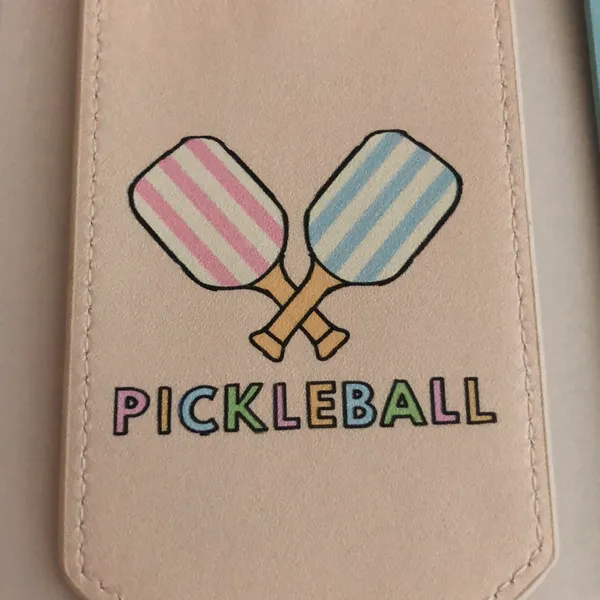 Pickleball nwt Luggage Tags - Cream and Blue Set by Frasier Sterling - Image 2