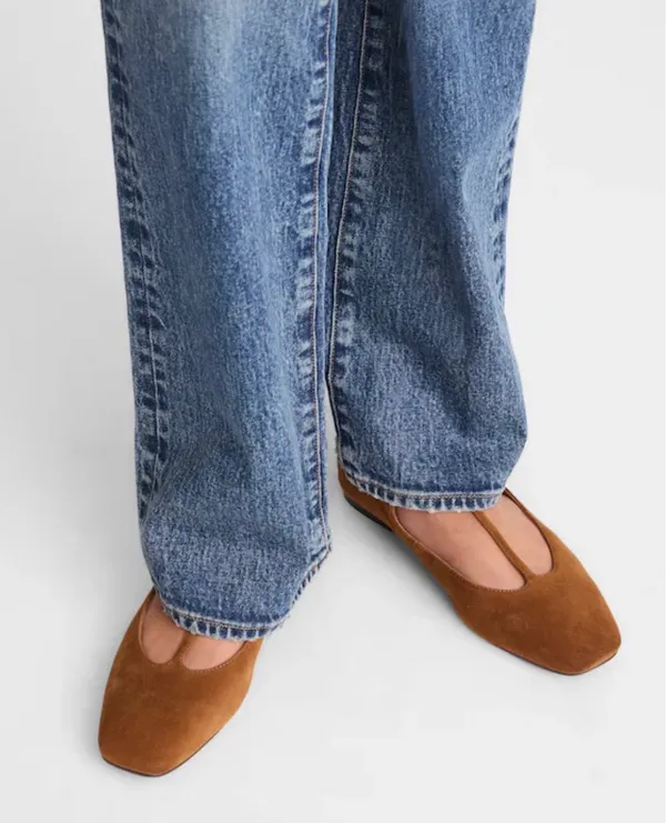 Madewell Mylie T Strap Suede Mary Jane Ballet Flats Coquette Preppy Women 7 - Image 2