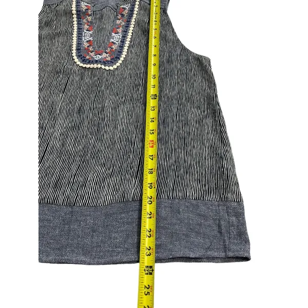 THML Women Size Small Bohemian Shirt Top Sleeveless Blue (31-365) - Image 5