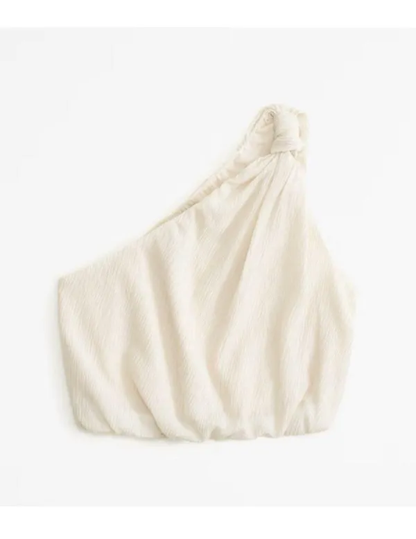 Abercrombie and Fitch Asymmetrical One Shoulder Knot Top - Image 2