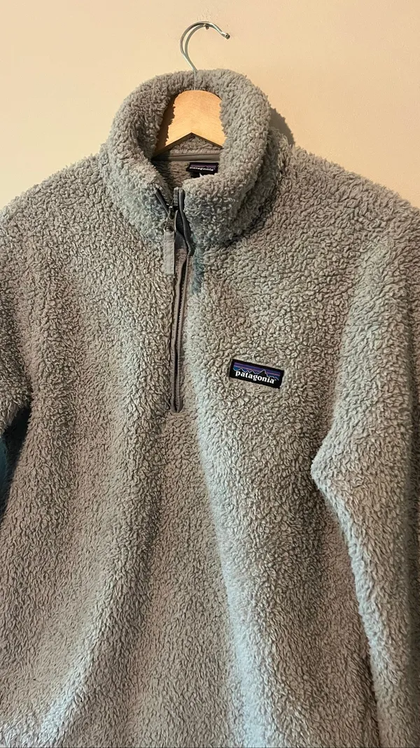 Patagonia Re-Tool Los Gatos Fleece 1/4 Snap Pullover Gray Medium Cozy Warm Gorpc - Image 3