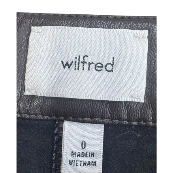 Aritzia Wilfred Melina Vegan Leather Pants Women's 0 Brown High Rise Straight - Image 7