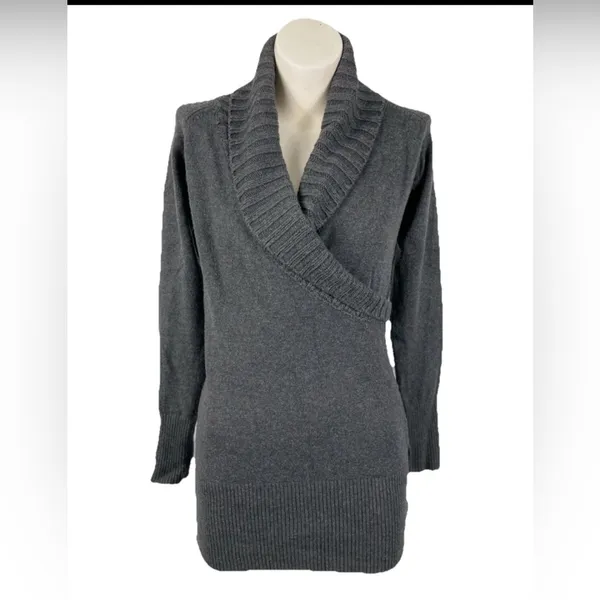 Cache Wool‎ Blend Pullover Sweater – Gray, Size M - Image 2