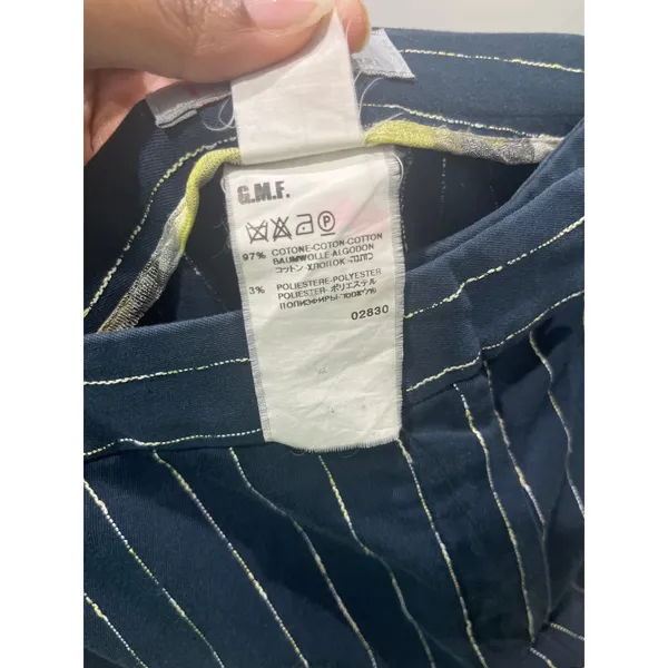 M Missoni Vintage Pinstriped Navy Trousers Sz 6 - Image 4