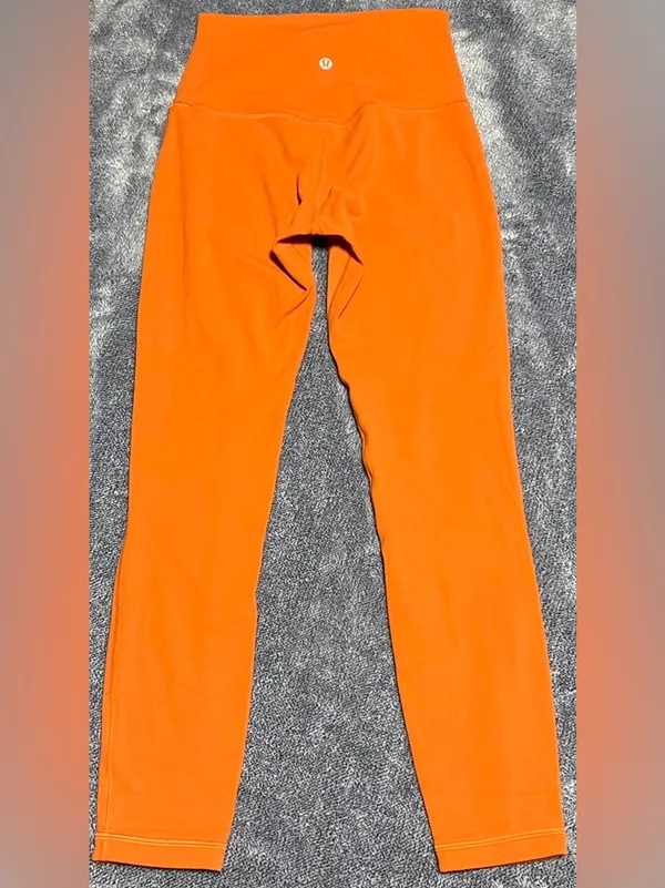 #23 Lululemon Align High-Rise Pant 25” Canyon Orange Size 4 - Image 8