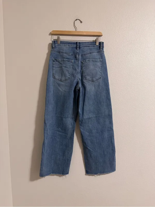 Straight Leg Women's Jeans in Classic Blue Wash - Image 2