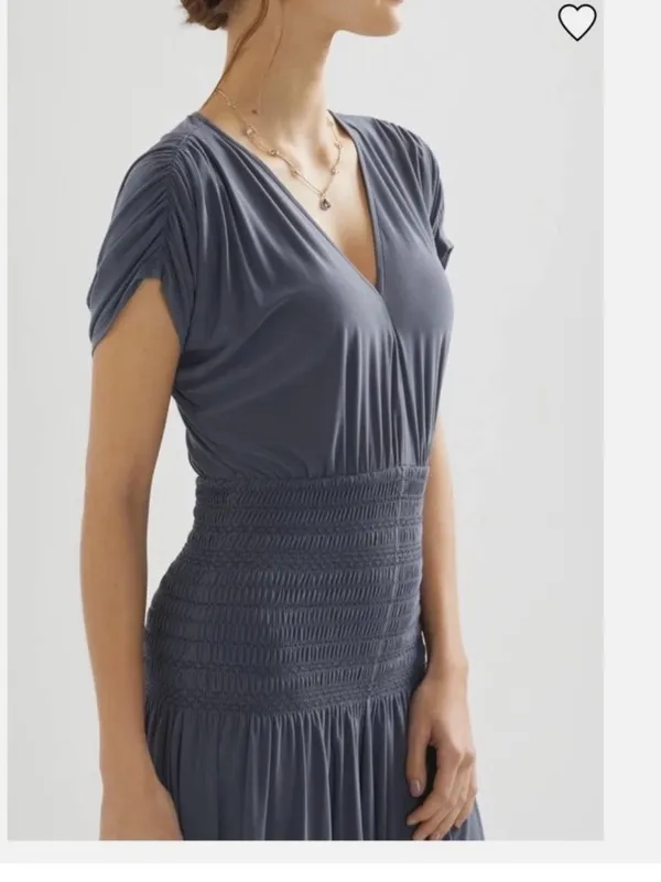 NWOT White House Black Market $140 Matte Jersey Smocked Midi Dress XL - Image 5