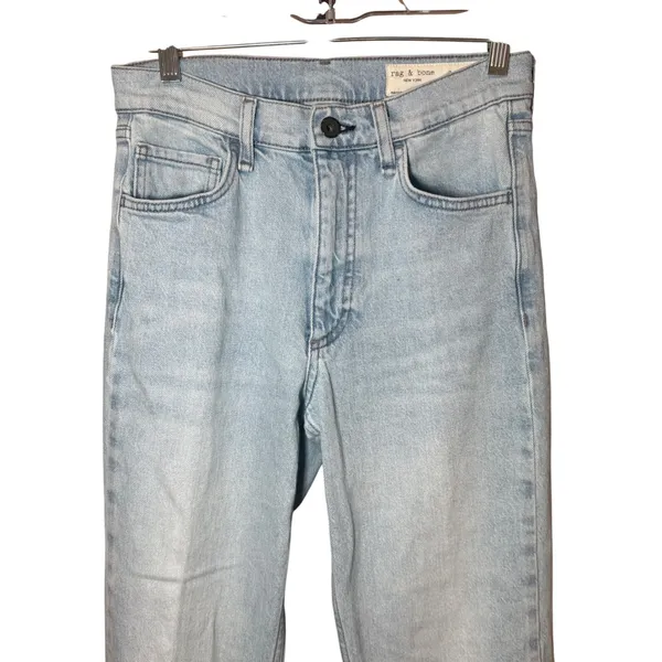Rag &‎ Bone Hattie Mid Rise Full Length Straight Leg Jeans Light Wash Size 25 - Image 3