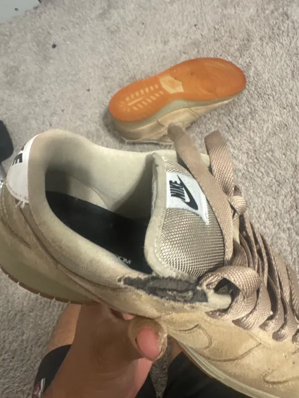 Brown and Cream Nike Dunks - Image 4