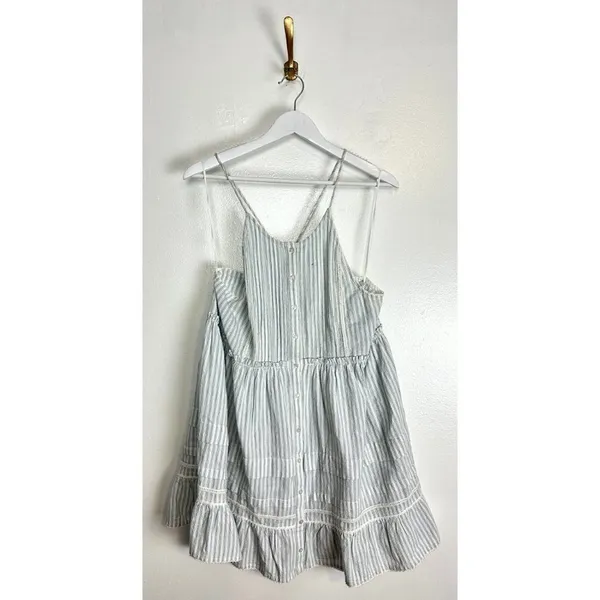 FREE PEOPLE Desert Days Stripe Mini Dress in Ivory Combo Size Medium - Image 6